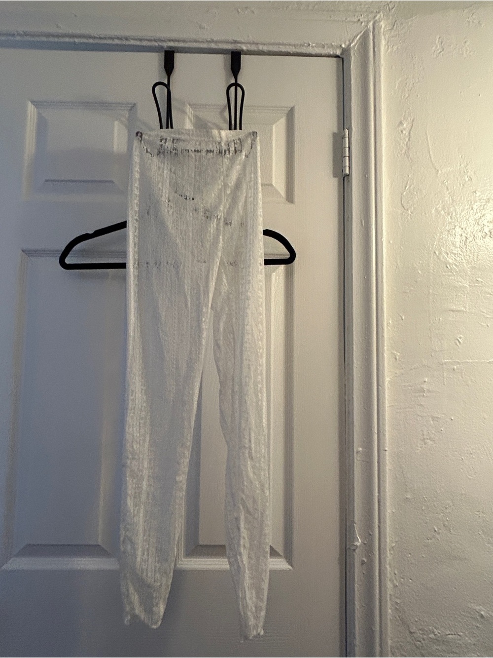Y2K Sexy White Sheer Lace Mesh Leggings